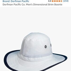 Dorfman Pacific Men’s Dimensional Brim BoonieWhite Bonnie S/M